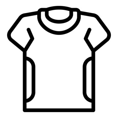 Top shirt icon outline vector. Front design. Fashion template