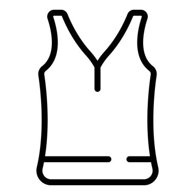 Short shirt icon outline vector. Fashion top. Uniform template