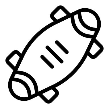 Longboard skate icon outline vector. Board equipment. Deck retro