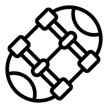 Longboard equipment icon outline vector. Skate board. Sport retro