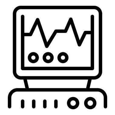 Cardio equipment icon outline vector. Hospital room. Medical patient