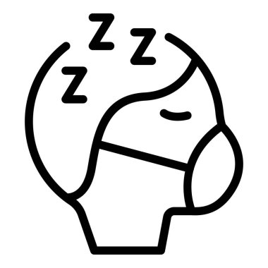 Sleeping patient icon outline vector. Emergency room. Clinic health