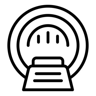 Mri device icon outline vector. Clinic patient. Emergency room