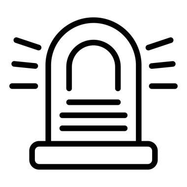 Emergency room flasher icon outline vector. Medical patient. Health treatment