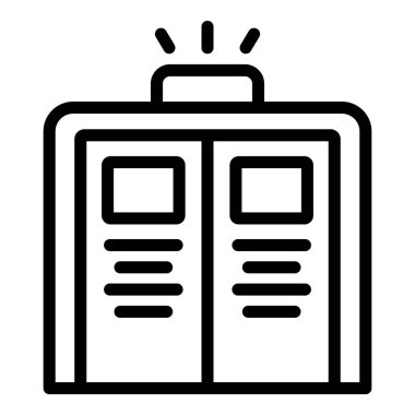 Emergency room door icon outline vector. Medical patient. Clinic health