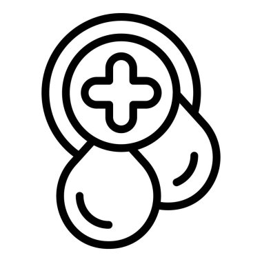 Blood donation icon outline vector. Emergency room. Medical patient