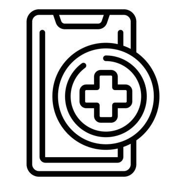 Emergency phone call icon outline vector. Medicine clinic. Room hospital