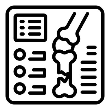 Xray image icon outline vector. Medical patient. Nurse care
