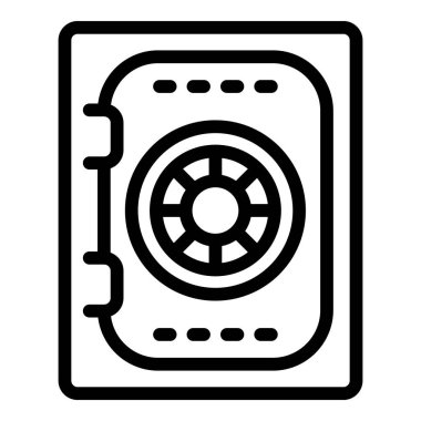 Submarine door icon outline vector. Lock design. Interior handle