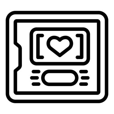 Online charity icon outline vector. Global person. Love map