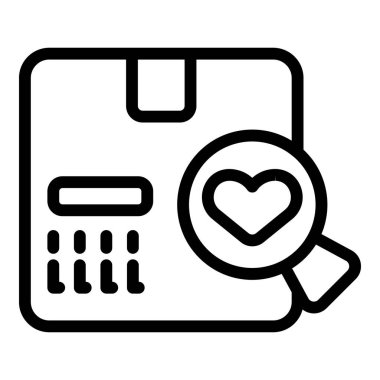 Parcel box icon outline vector. Business person. Map care