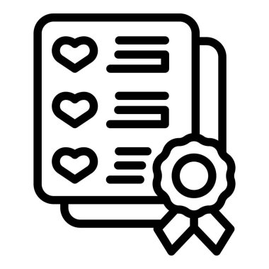 Volunteer certificate icon outline vector. Business people. Medical map