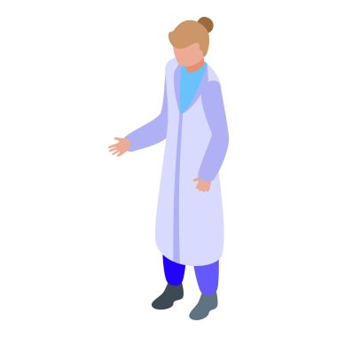 Otizm doktoru ikon izometrik vektörü. Akıl hastası çocuk. Sağlık sorunu