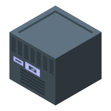 Buzdolabı şarap mahzeni ikonu izometrik vektörü. Fıçı içeceği. Yaprak alkolü