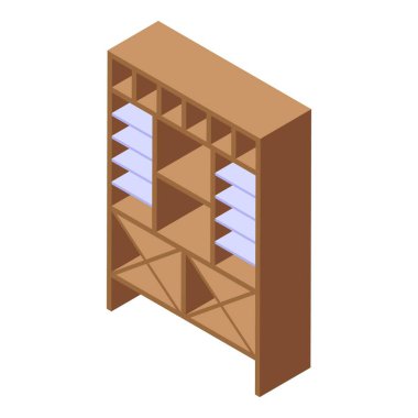 Yemek menüsü ikonu izometrik vektörü. Şarap içeceğim. Şarap üzümü