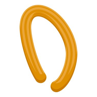 İspanyol churro ikonu izometrik vektörü. İspanya yemeği. Bulaşık tatlısı