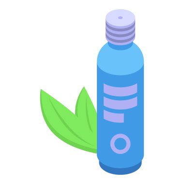 Kolajen ikon izometrik vektörü. Cilt bakımı. Kozmetik kremi