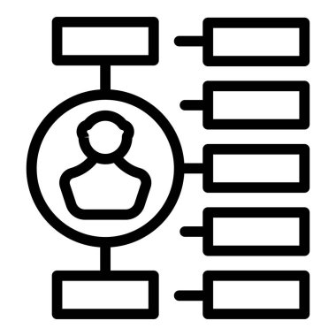İnsan popülasyonu ikonu ana hat vektörü. Müşteri ekibi. Sosyal veri