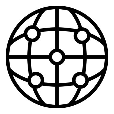 Küresel nüfus artışı ikonu ana hatları vektörü. İnsan takımı. Sosyal veri