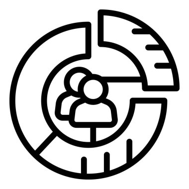 Nüfus grafiği taslak vektörü. İnsan takımı. Yetişkin oku