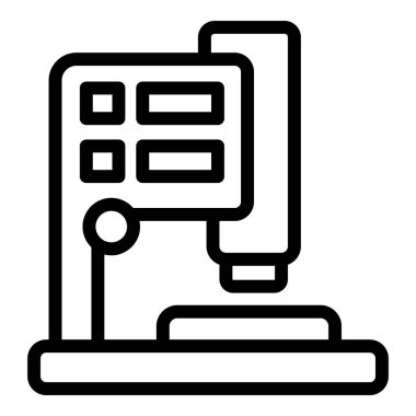 Mikroskop simgesi altında enzimler dış hat vektörü. Zincirli vitamin. Amino peptit