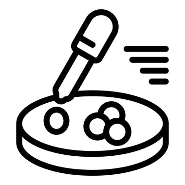 Düşüren enzim ikonu ana hatları vektörü. Yapı zinciri. Amino peptit