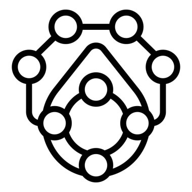 Molekül simgesi ana hat vektörü. Zincir kolajeni. Formül kalsiyumu