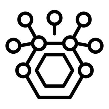 Vitamin enzimleri ikon ana hatları vektörü. Moleküler ozon. Amino peptit