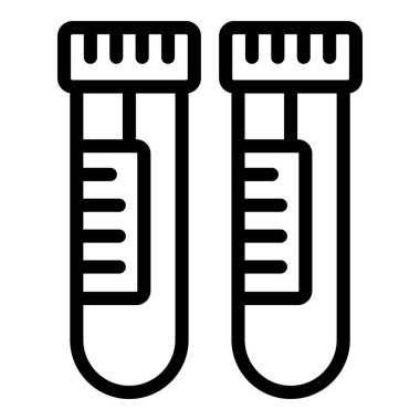 Kimyasal test tüpü ana hatları vektörü. Yapısal vitamin. Atom kalsiyumu