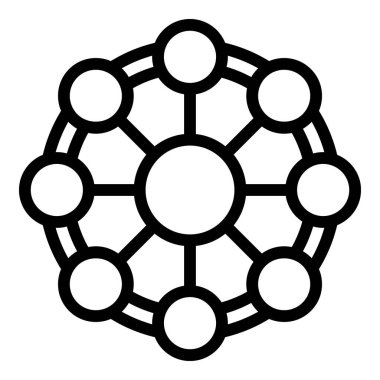 Asit hormonu ikonu dış hat vektörü. Amino peptit. Yapı ozonu