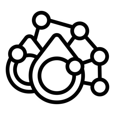 Kalsiyum yapı ikonu ana hat vektörü. Amino peptit. Asit proteini