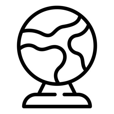 Küresel ödül ikonu ana hatları vektörü. Yıldız tasarımı. Madalya kazandı.