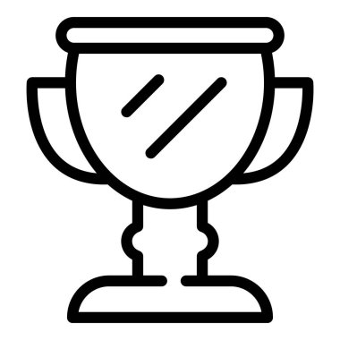 Zafer onur simgesi ana hat vektörü. Kupa ödülü. Kazanan ödülü