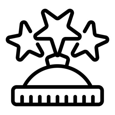 Yıldız ödüllü ikon taslak vektörü. Kupa ödülü. Kazanma sporu