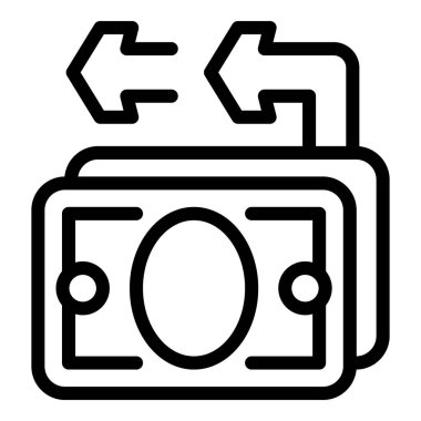 İkonun ana hatlarını nakite çevir. Para ödülü. İş iadesi