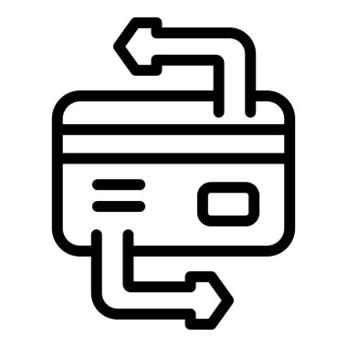 Nakit para ikon ana hatları vektörünü geri al. Para ödülü. Para iadesi