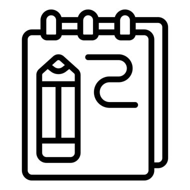 Sanatçı eskiz defteri ana hatları vektörü çizer. Sanat stüdyosu. Boya tasarımı