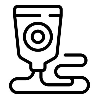 Boya tüpü dış hat vektörü. Sanat stüdyosu. Fırça sanatı