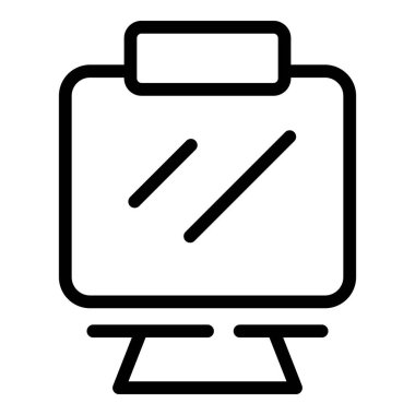 Sanatsal branda simgesi ana hatları vektörü. Sanat stüdyosu. Fırça tasarımı