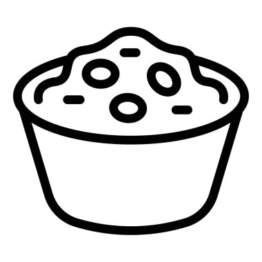 Fıstık tozu ikonu ana hat vektörü. Tereyağlı fıstık. Krem sürün.