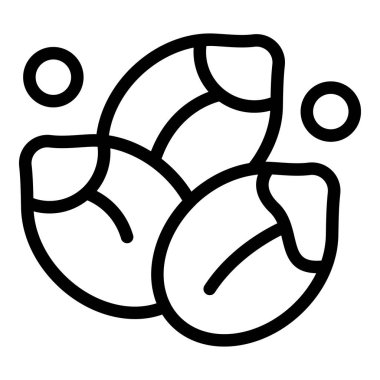 Temiz fıstık ikonu taslak vektörü. Beslenme delisi. Amerikan kremi