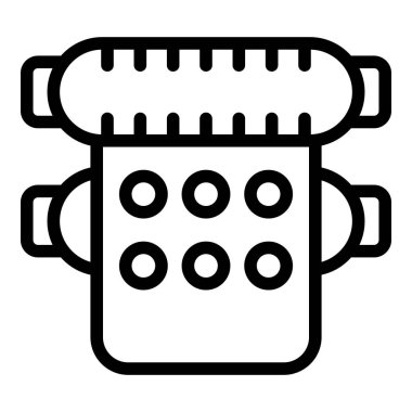 Simge dış hat vektörünü biçimlendir. Veri ofisi. Çizici yazıcısı