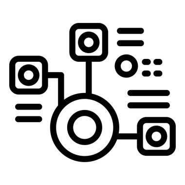 Biyolojik istasyon şeması ana hatları vektörü. Biyochar araştırması. Enerji yenilenebilir