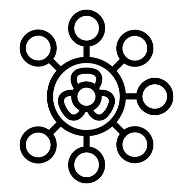 Eko şema simgesi ana hat vektörü. Uzay istasyonu. Yakıt döngüsü