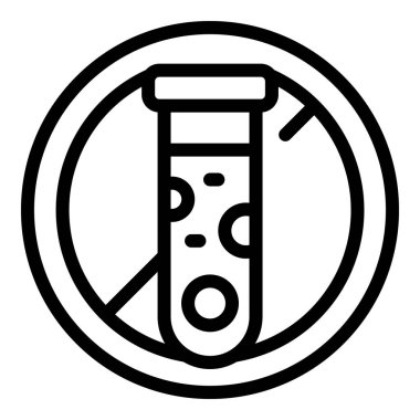 Doğal boya testi tüp ikonu ana hatları vektörü. Krema organik. Eko etiketi