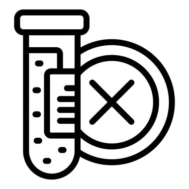 Ücretsiz katkı simgesi ana hatları vektörü. Doğal boya. Test tüpü