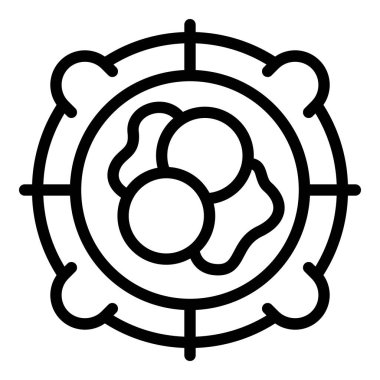 Hedef kişi simgesi ana hat vektörü. Oyun sporu. Üniforma tasarımı