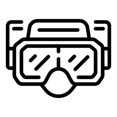 Paintball yüz maskesi taslak vektörü. Top yeri. Oyun silahı