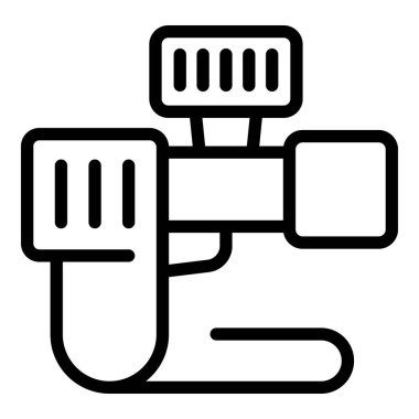 Paintball tabancası taslak vektörü. Taşak boyası. Spor eylemi