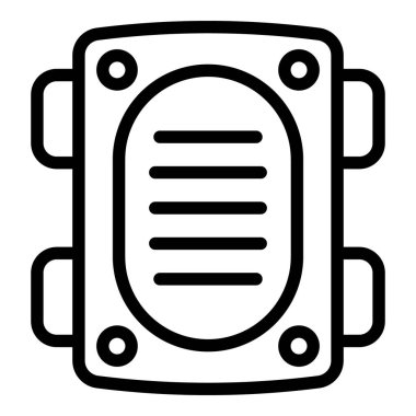 Diz koruma ikonu ana hat vektörü. Paintball oyunu. Maske Tabancası